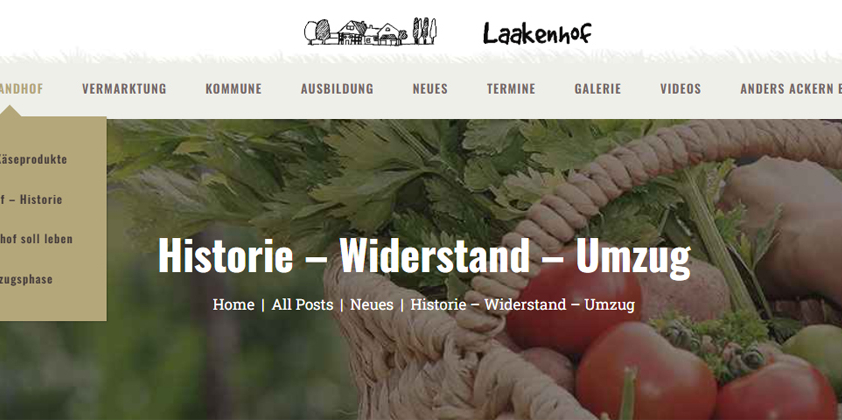 Historie – Widerstand – Umzug