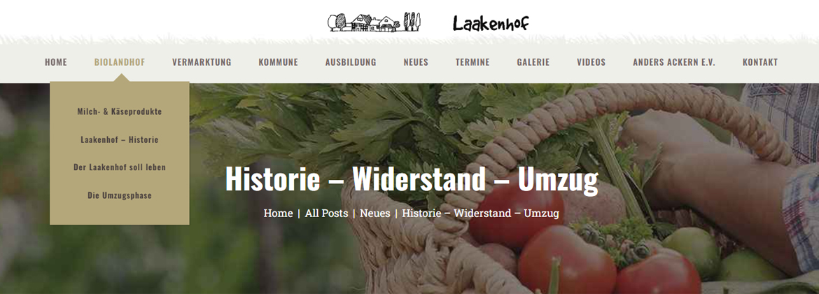 Historie – Widerstand – Umzug